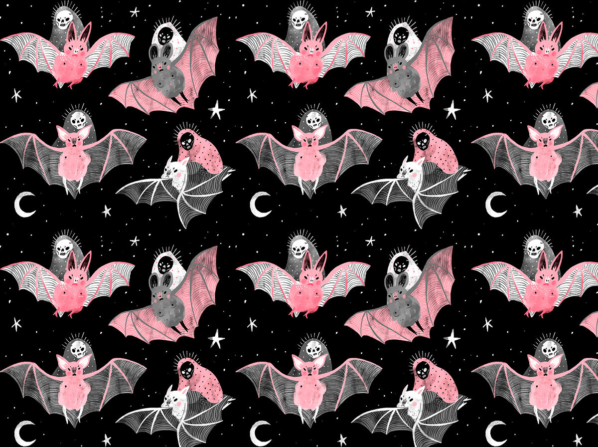 Wallpaper #80b81 Halloween Moon Bats Clipart Halloween Clipart Bats Etsy