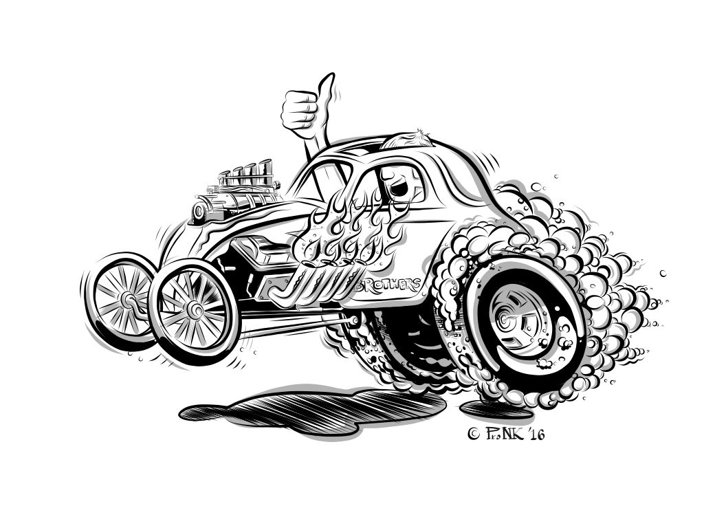 Wallpaper #KWhmFJMBSpphPi3-4wQV100 Hot Rod Style Cartoon Art Behance