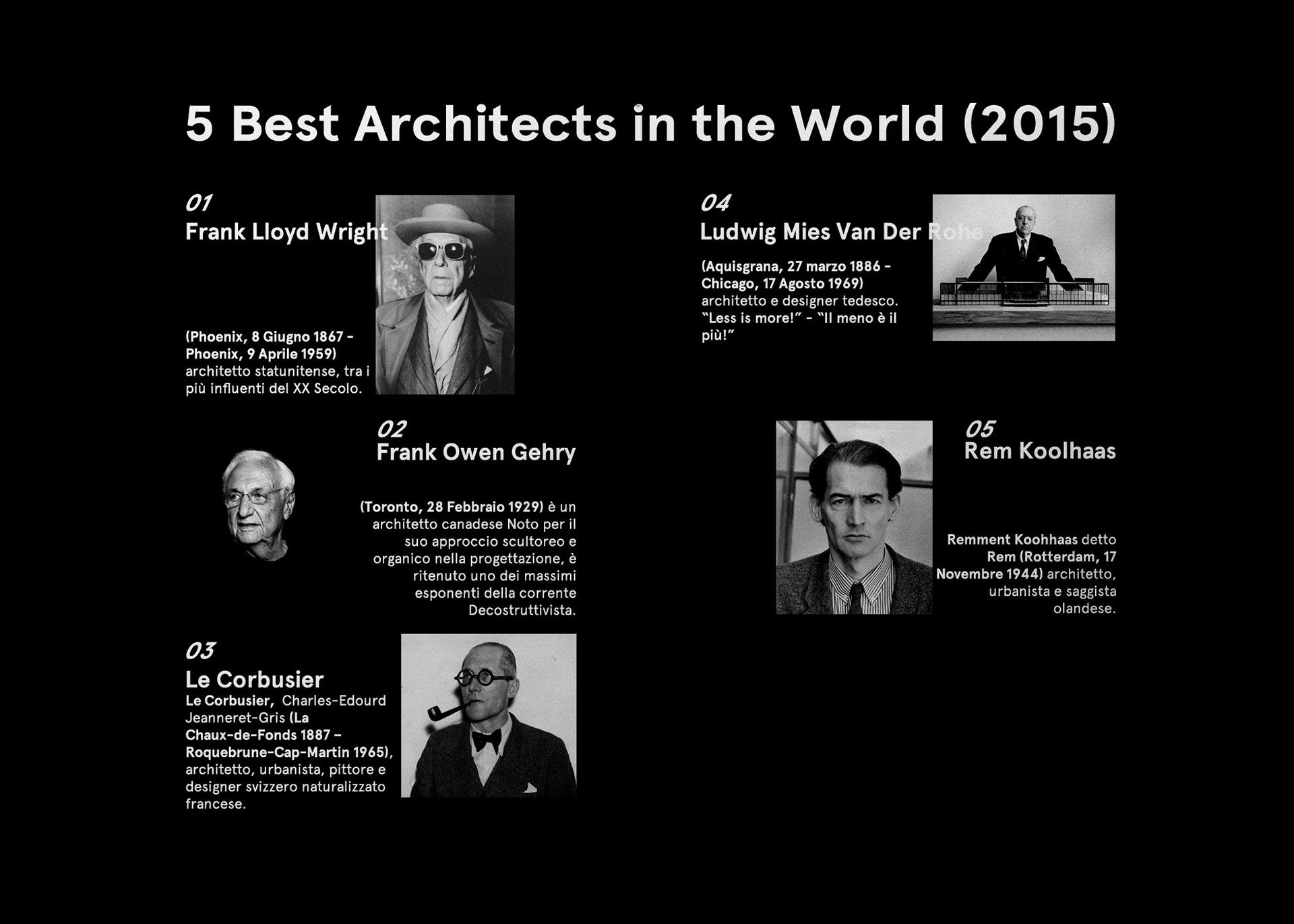 Wallpaper #o_EMRJMBLX2DcmSN94U384 5 Best Architects in the World 2015 on Behance