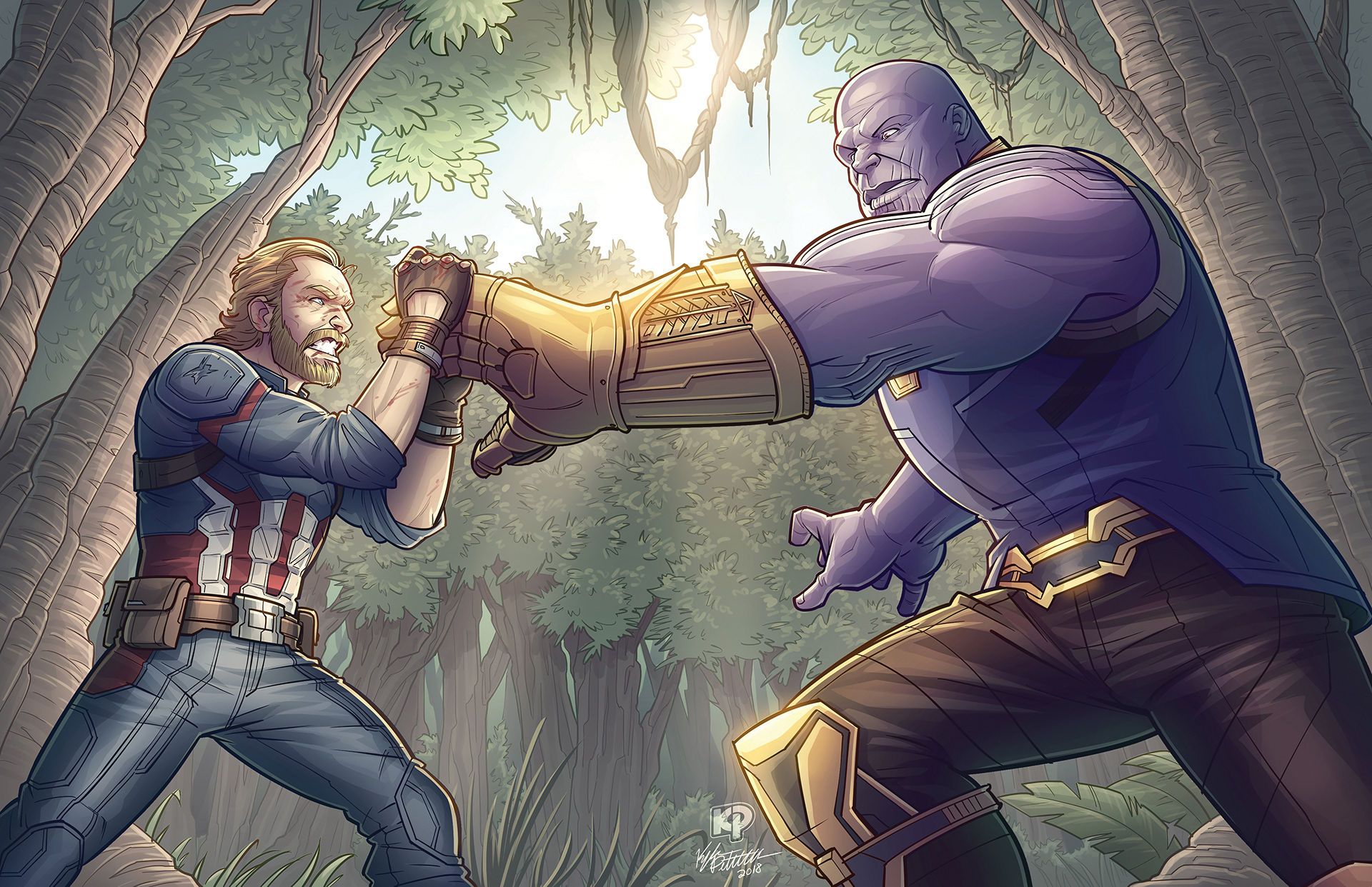 Wallpaper #mDEHNpMB5zzyi_yYg1gY105 Captain America vs Thanos Avengers Infinity War on Behance