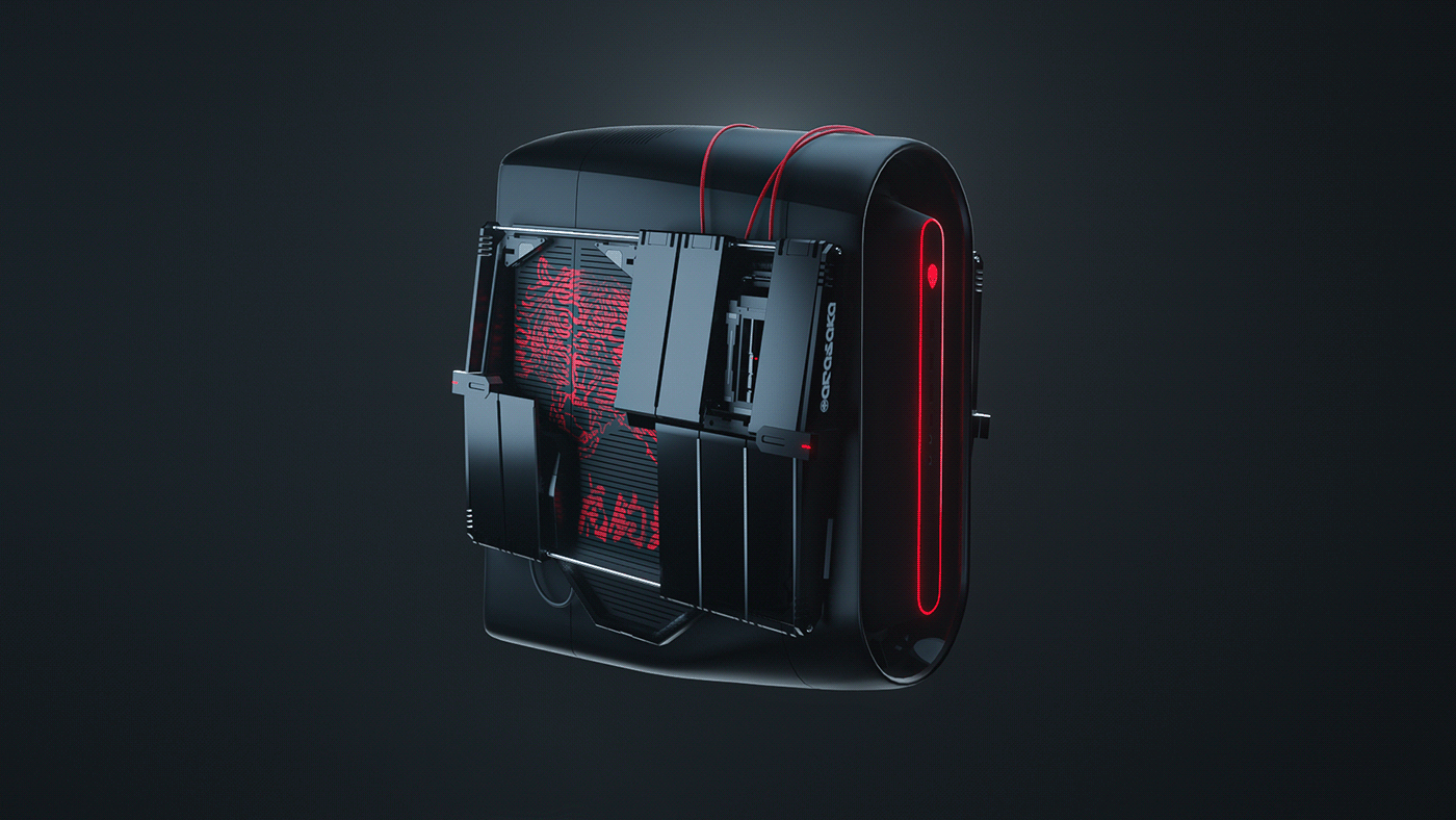 Wallpaper #OBlXAo8BtGB6xQ78sEpo10 Alienware Aurora R9 Cyberpunk 2077 Modded PC Case on Behance