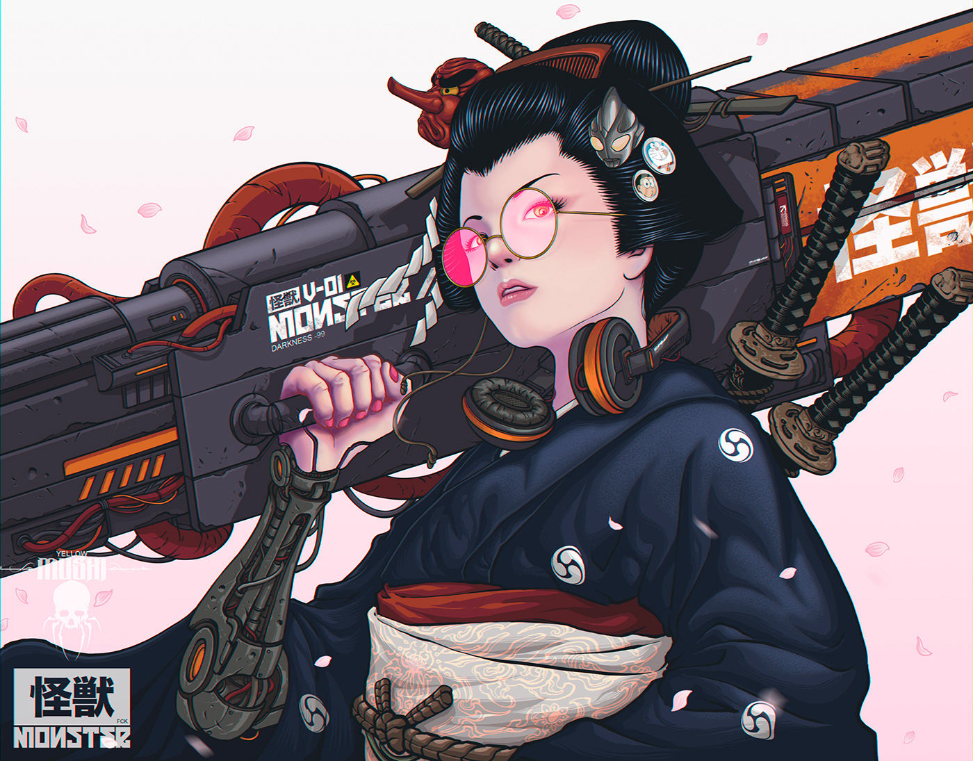 Wallpaper #lGiXF5MBSpphPi3-bA_J144 Cyberpunk Geiko on Behance