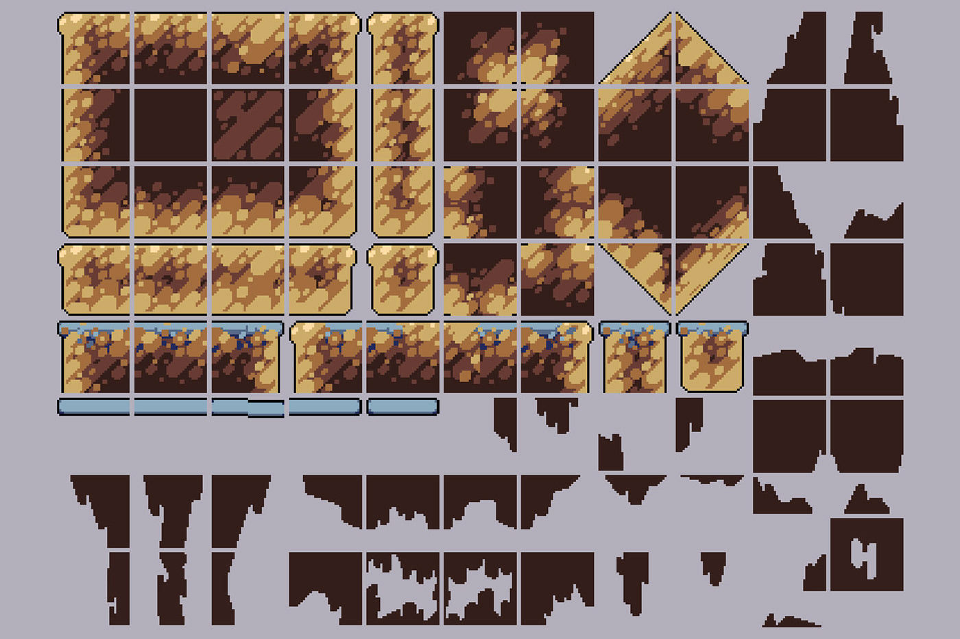 Wallpaper #-mgvGJMBSpphPi3-pxG35 Desert Cyberpunk Tileset Pixel Art on Behance