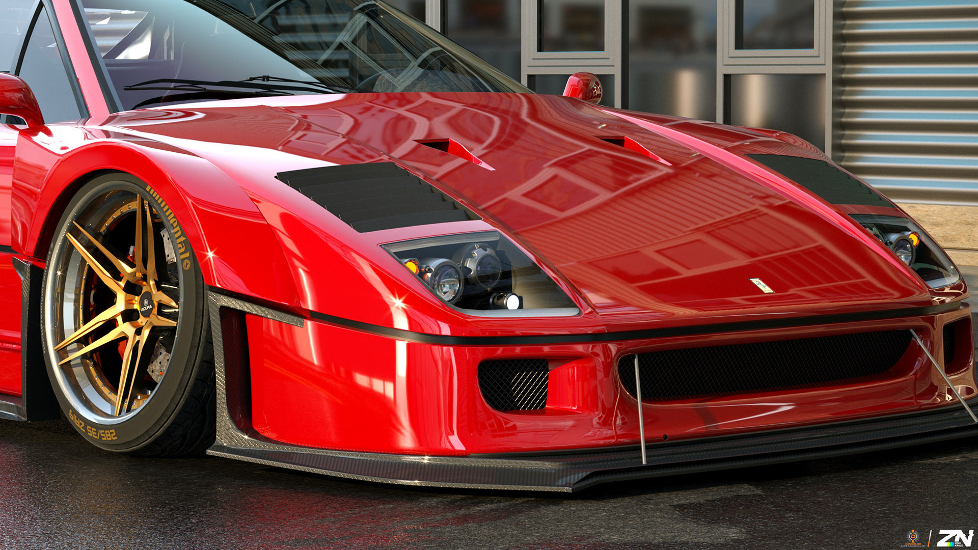 Wallpaper #73RYwY4B_8f4nGFafG0N2 Ferrari F40 Custom Kit on Behance