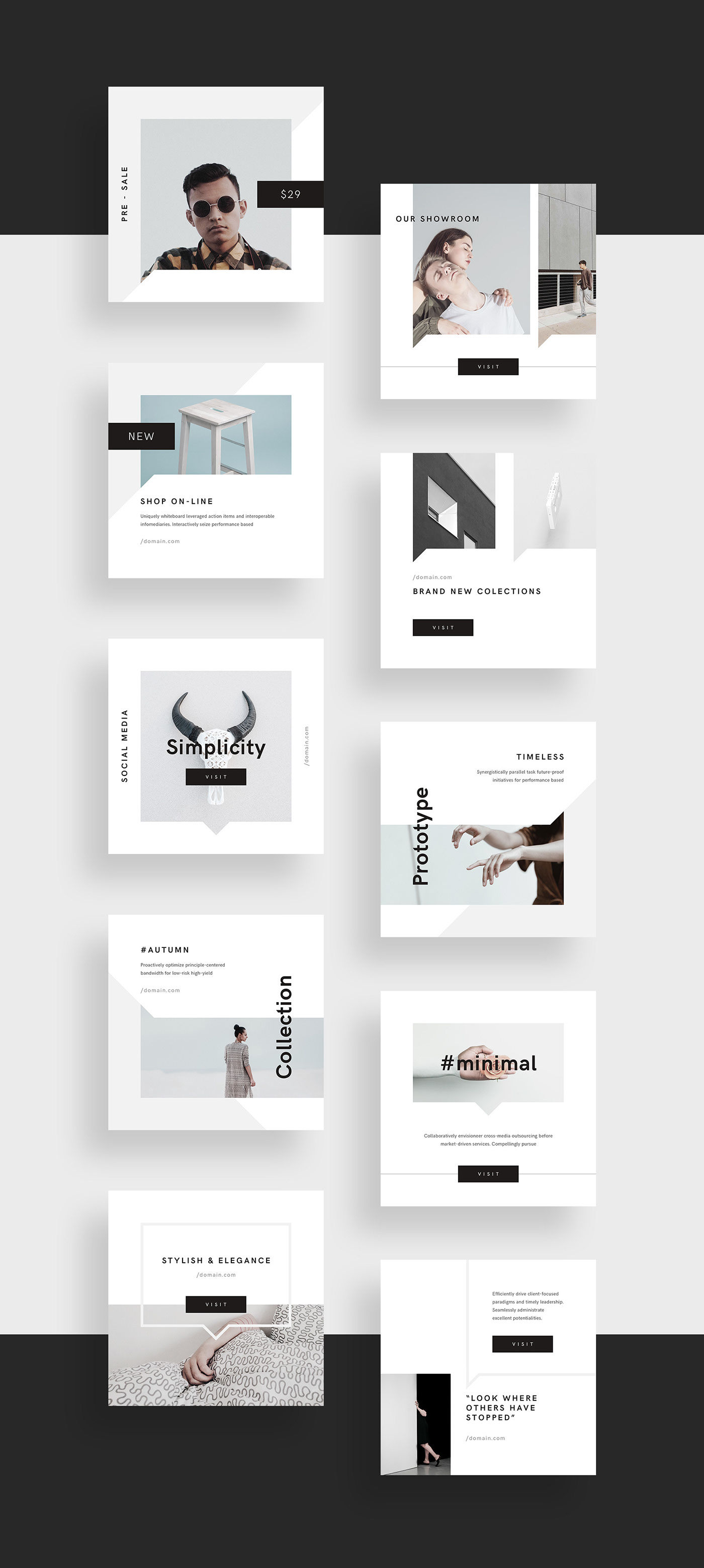 Wallpaper #XR0NLZMBlOZrFDOkqs4j75 Minimal Social Media Pack Behance