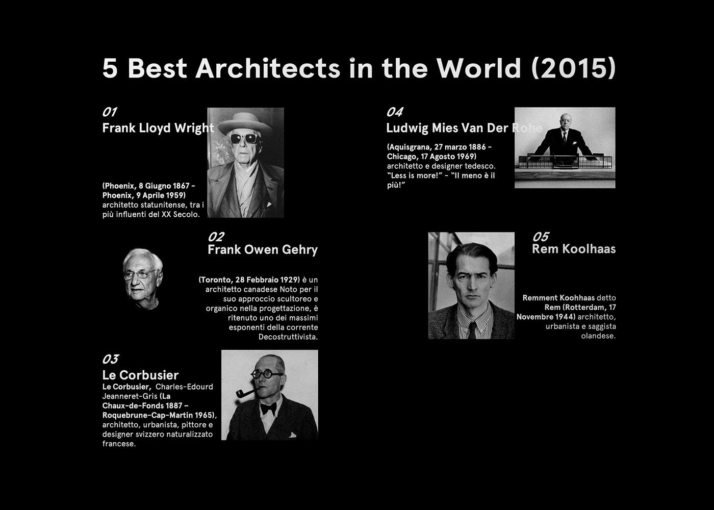 Wallpaper #o_EMRJMBLX2DcmSN94U3126 5 Best Architects in the World 2015 on Behance