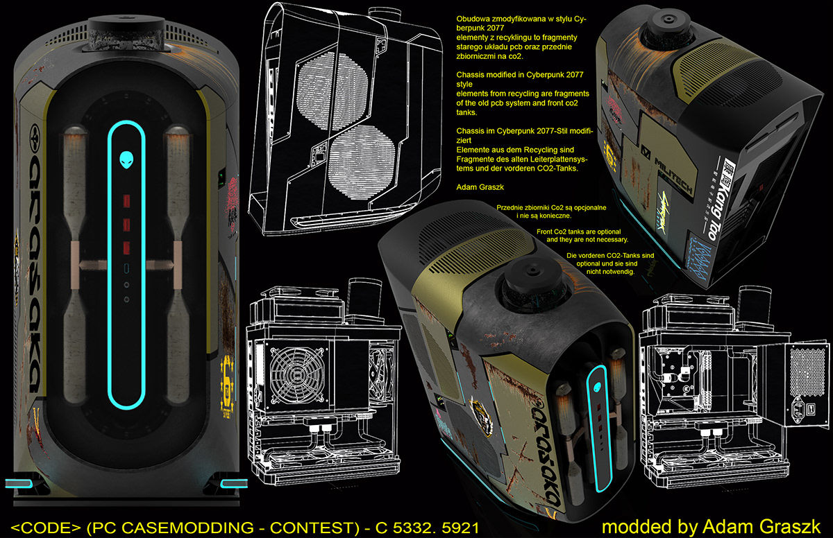 Wallpaper #OBlXAo8BtGB6xQ78sEpo19 Cyberpunk PC Case Mod on Behance