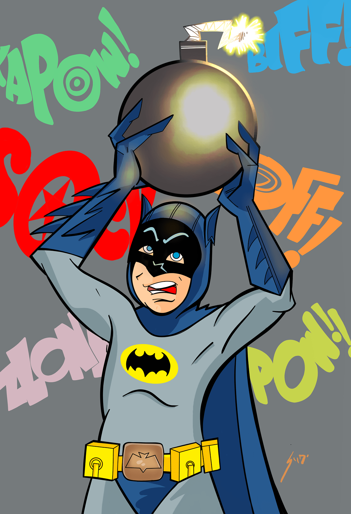 Wallpaper #x2c8CpMBSpphPi3-T9Og130 Adam West Batman on Behance