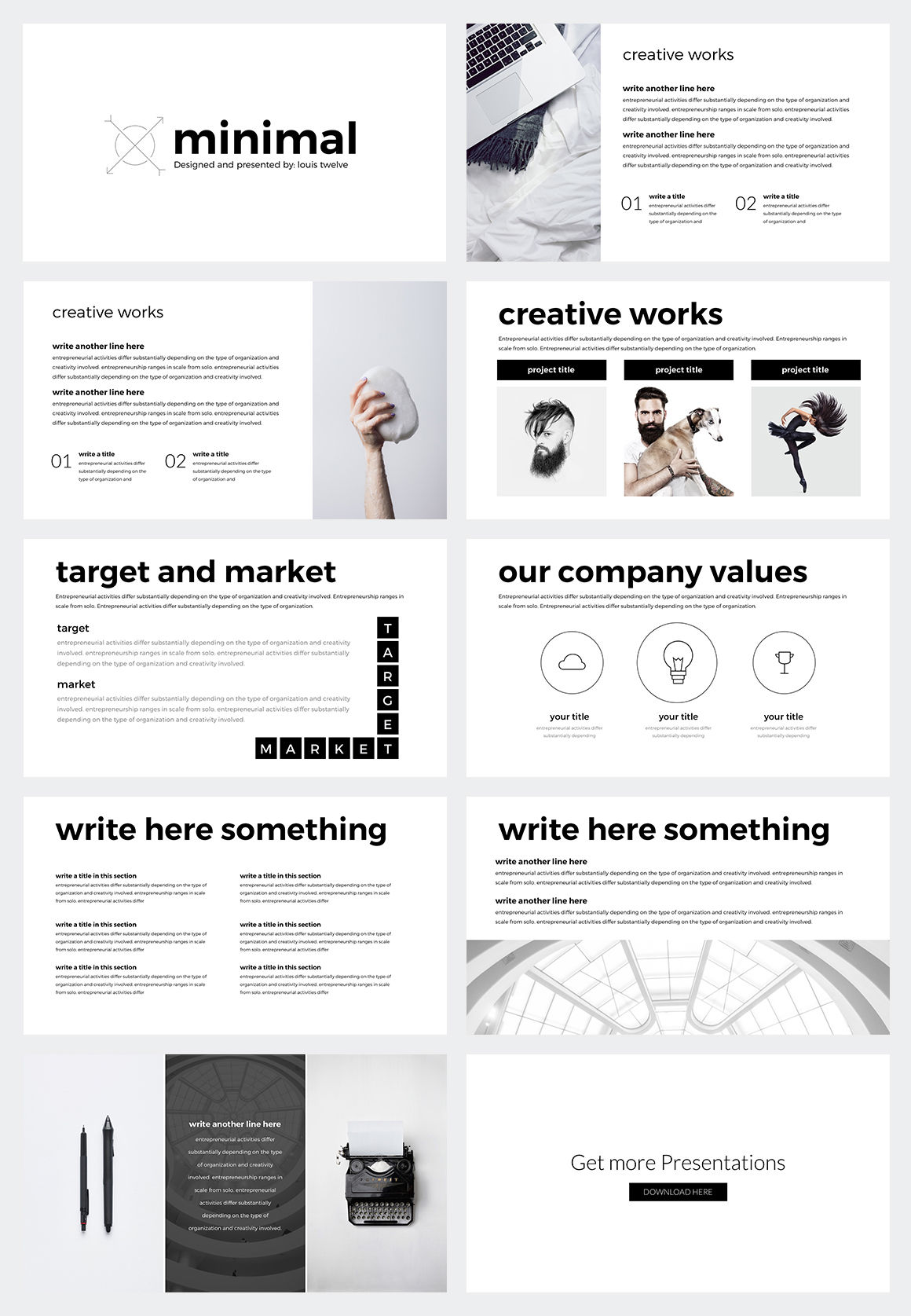 Wallpaper #XR0NLZMBlOZrFDOkqs4j31 Free Minimal Powerpoint Template Behance