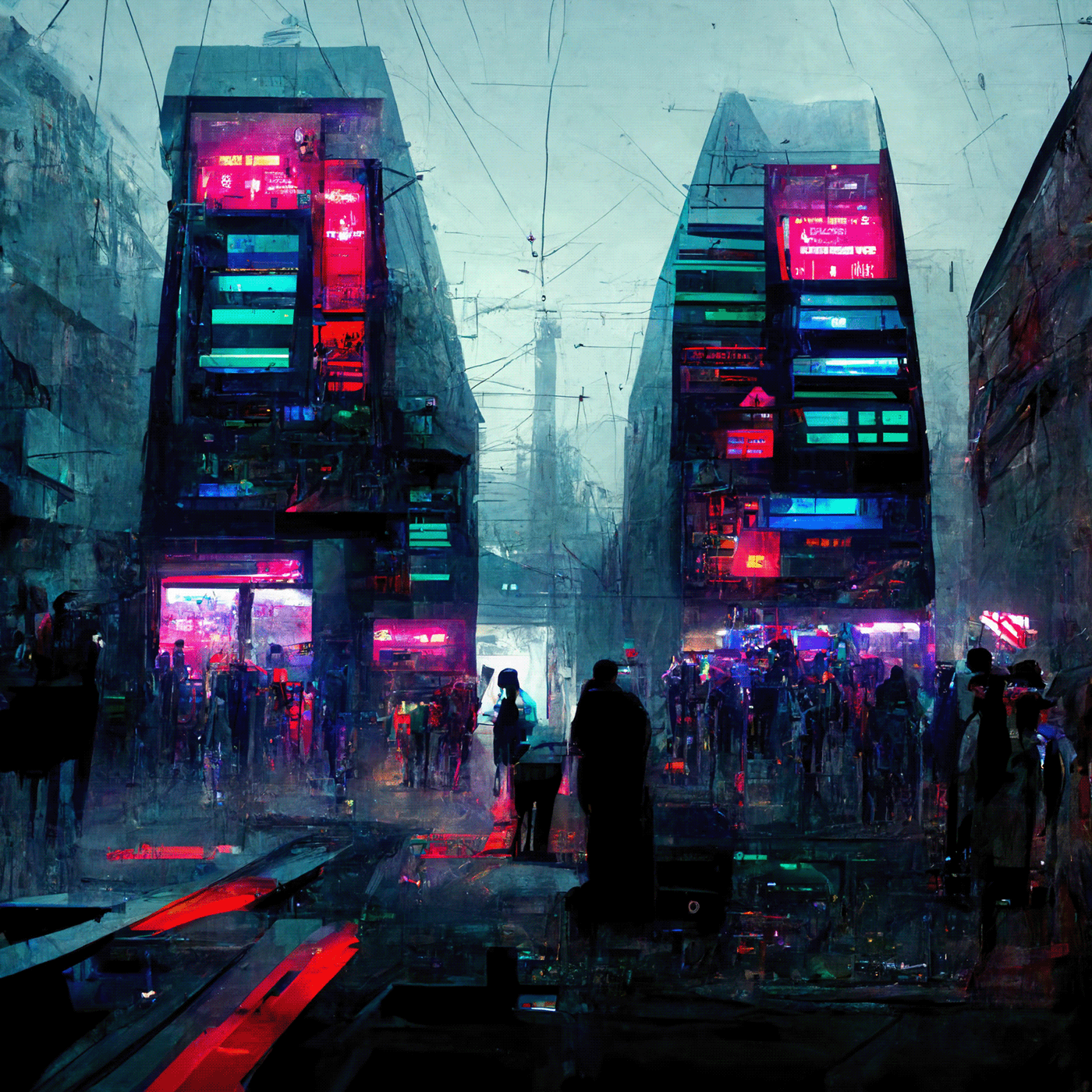 Wallpaper #r3TuzY4B_8f4nGFasnSN1 AI Cyberpunk Environment on Behance