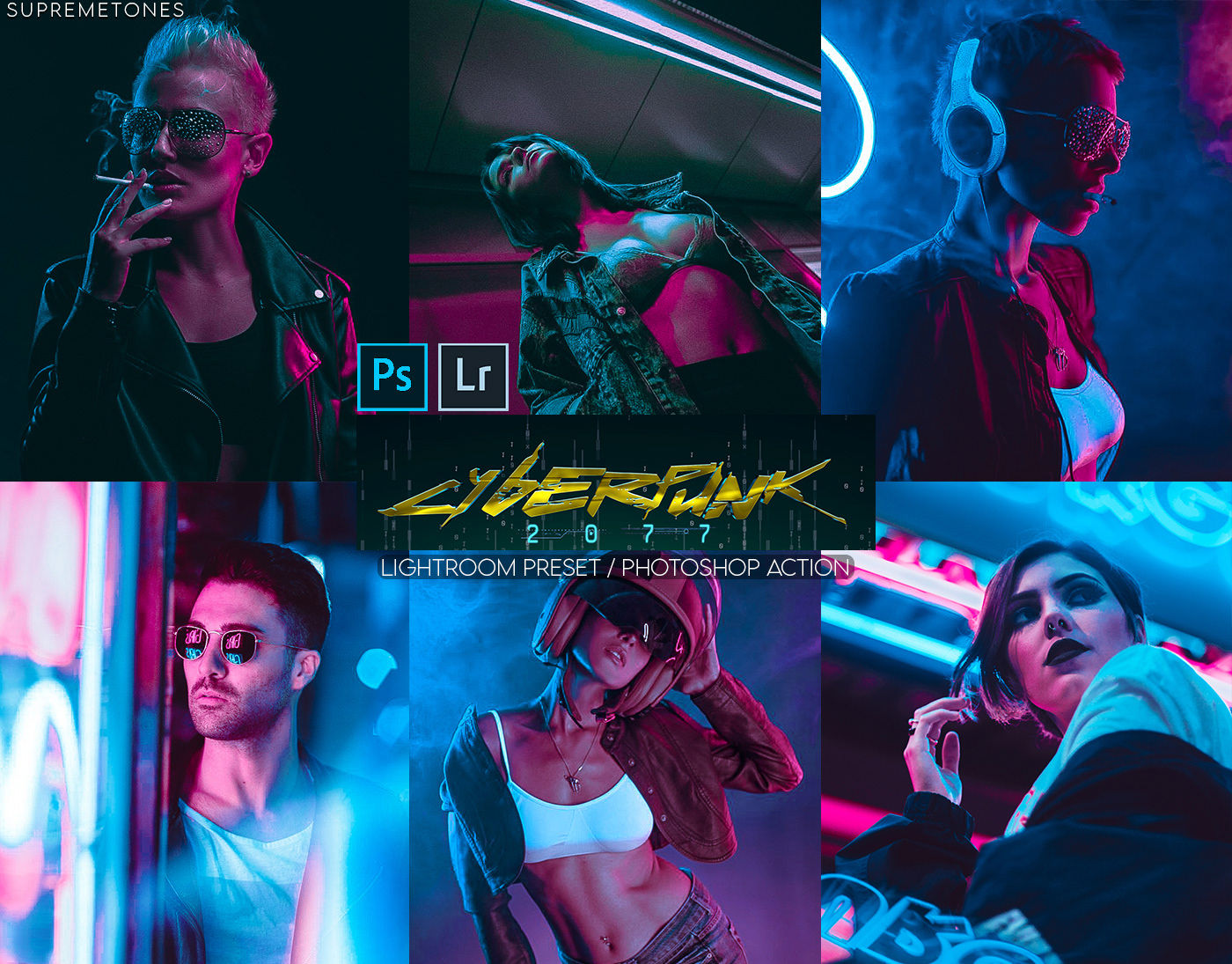 Wallpaper #3mdcE5MBSpphPi3-X_-p566 Cyberpunk Photoshop Actions Lightroom Presets on Behance