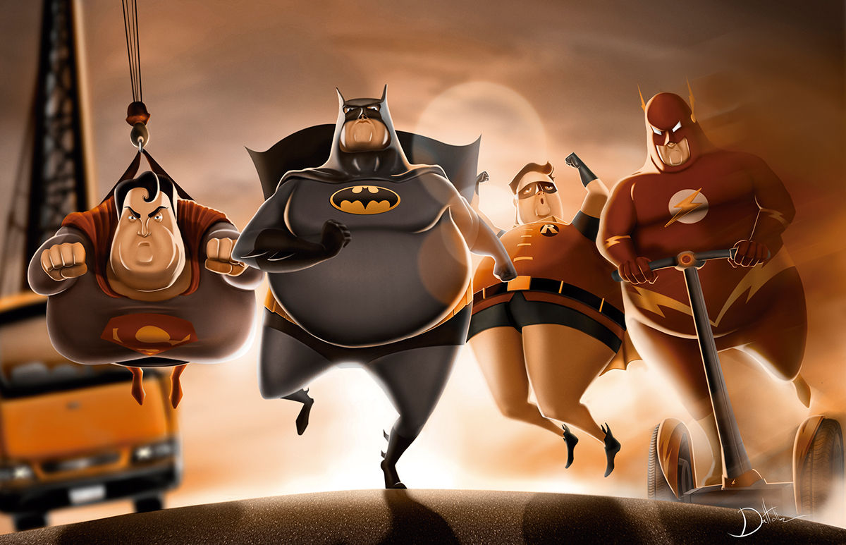 Wallpaper #bhmaDo8BtGB6xQ78QVrF8 Fat Heroes DC on Behance