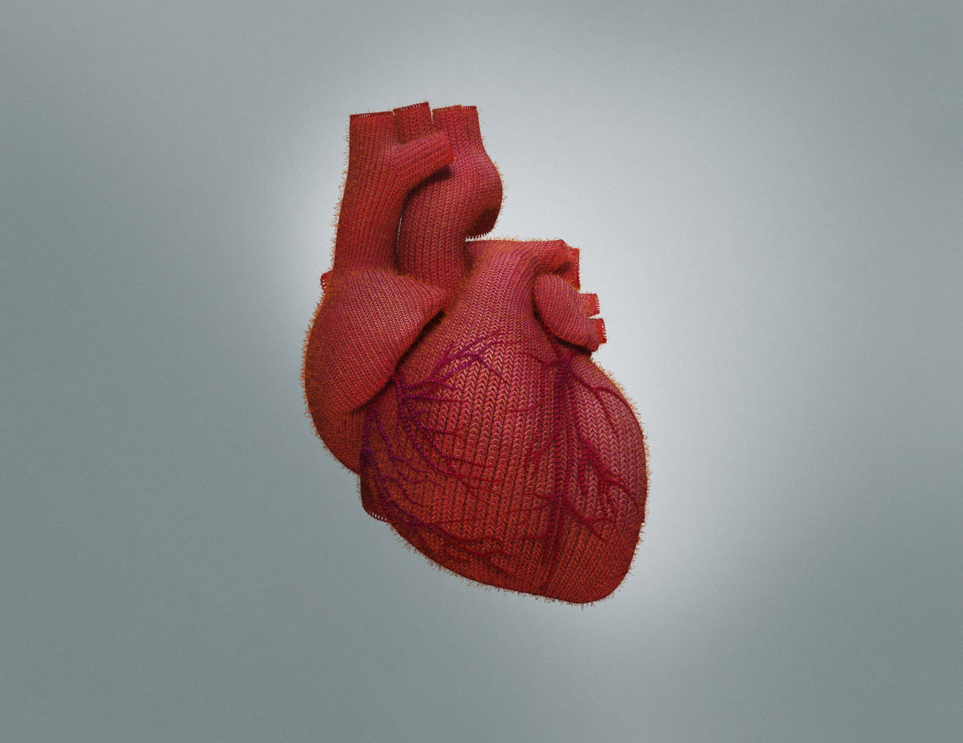 Wallpaper #HGdy7ZIBSpphPi3-_1jy236 Knitted Heart on Behance
