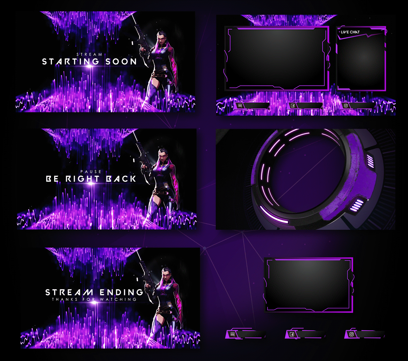 Wallpaper #bme_6ZIBSpphPi3-ekMU108 Reyna Valorant Free Stream Overlay Animated Behance
