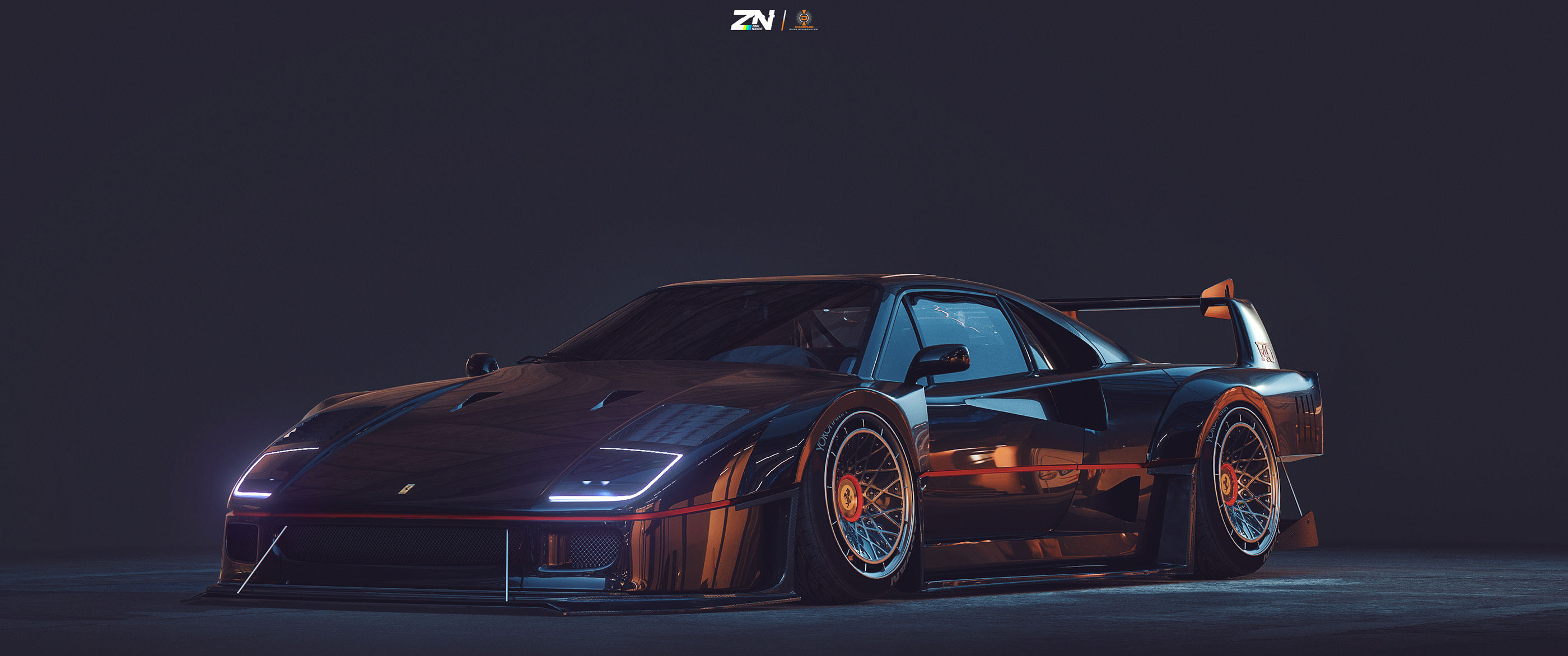 Wallpaper #73RYwY4B_8f4nGFafG0N17 Ferrari F40 Custom Kit on Behance