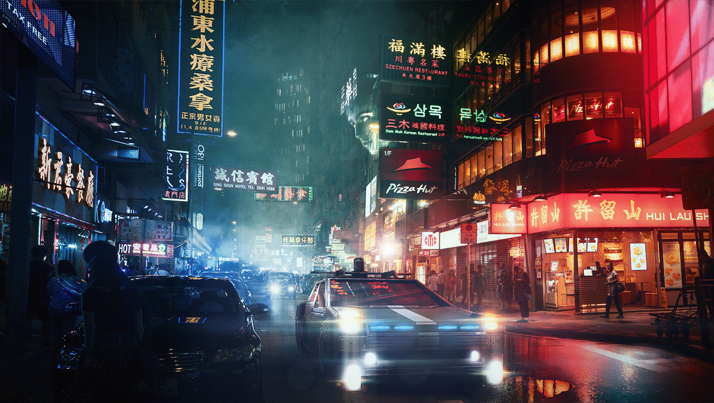 Wallpaper #63Taxo4B_8f4nGFarHH217 Hong Kong Cyberpunk Behance