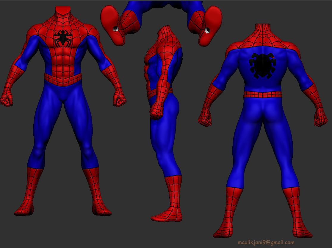 Wallpaper #bFhoNJMBzN9vxX34MTwM327 Spiderman Color 3D Print on Behance