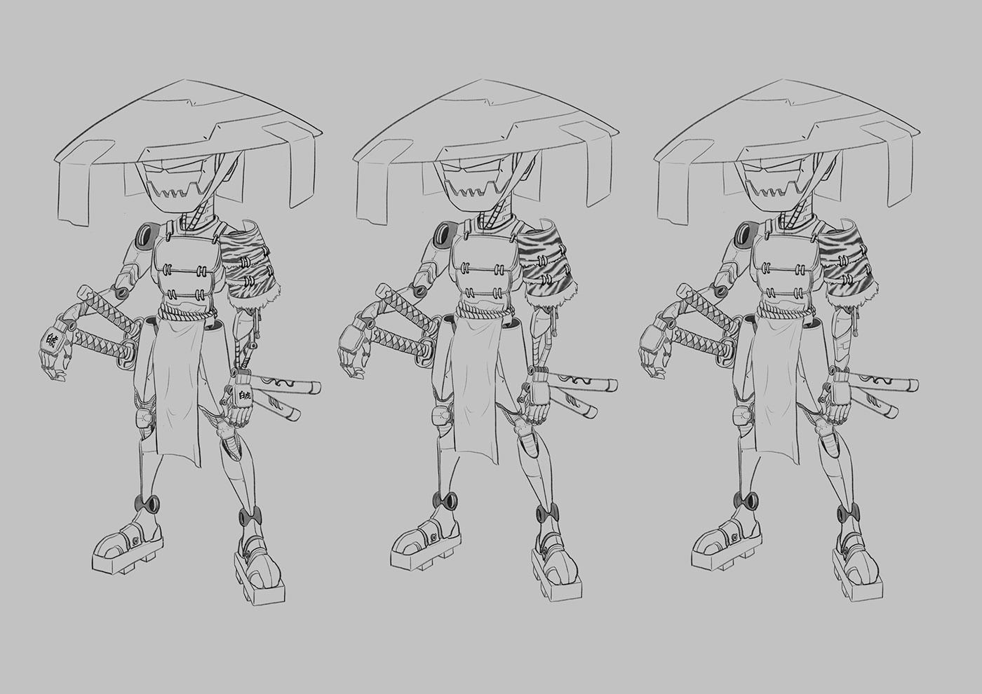 Wallpaper #MRkBBI8BtGB6xQ78Ok0l25 Robot Samurai Concept on Behance