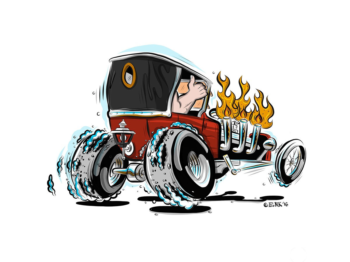 Wallpaper #KWhmFJMBSpphPi3-4wQV101 Hot Rod Style Cartoon Art Behance