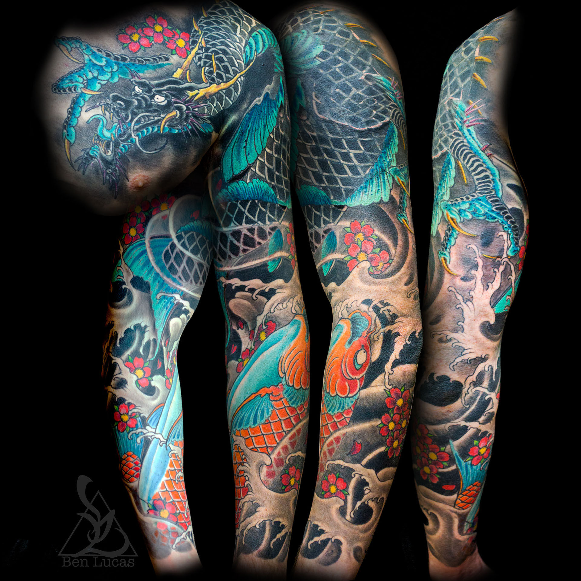 Wallpaper #4177e Half Sleeve Koi Fish Tattoo Chronic Ink