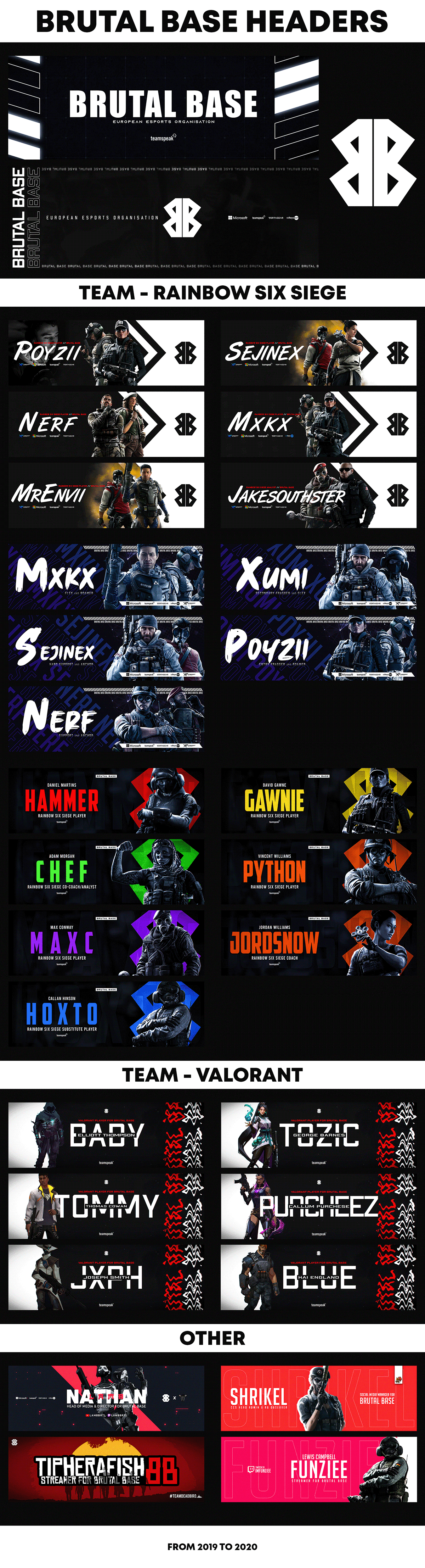 Wallpaper #P2grFJMBSpphPi3-vQNe291 Esport Teams Headers Behance
