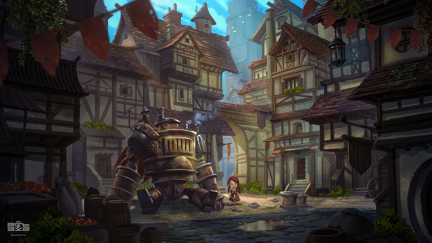 Wallpaper #BTHJNZMB5zzyi_yYWVja57 Medieval Friendship Fantasy Environment Concept Art Behance