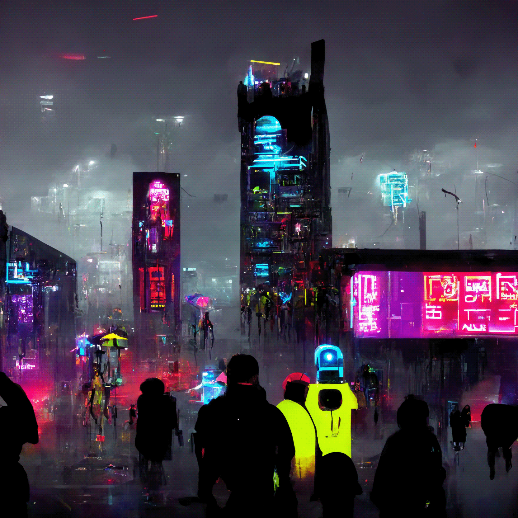 Wallpaper #1MYNM5MBVgN6TXj6Y3ft10 AI Cyberpunk Environment on Behance