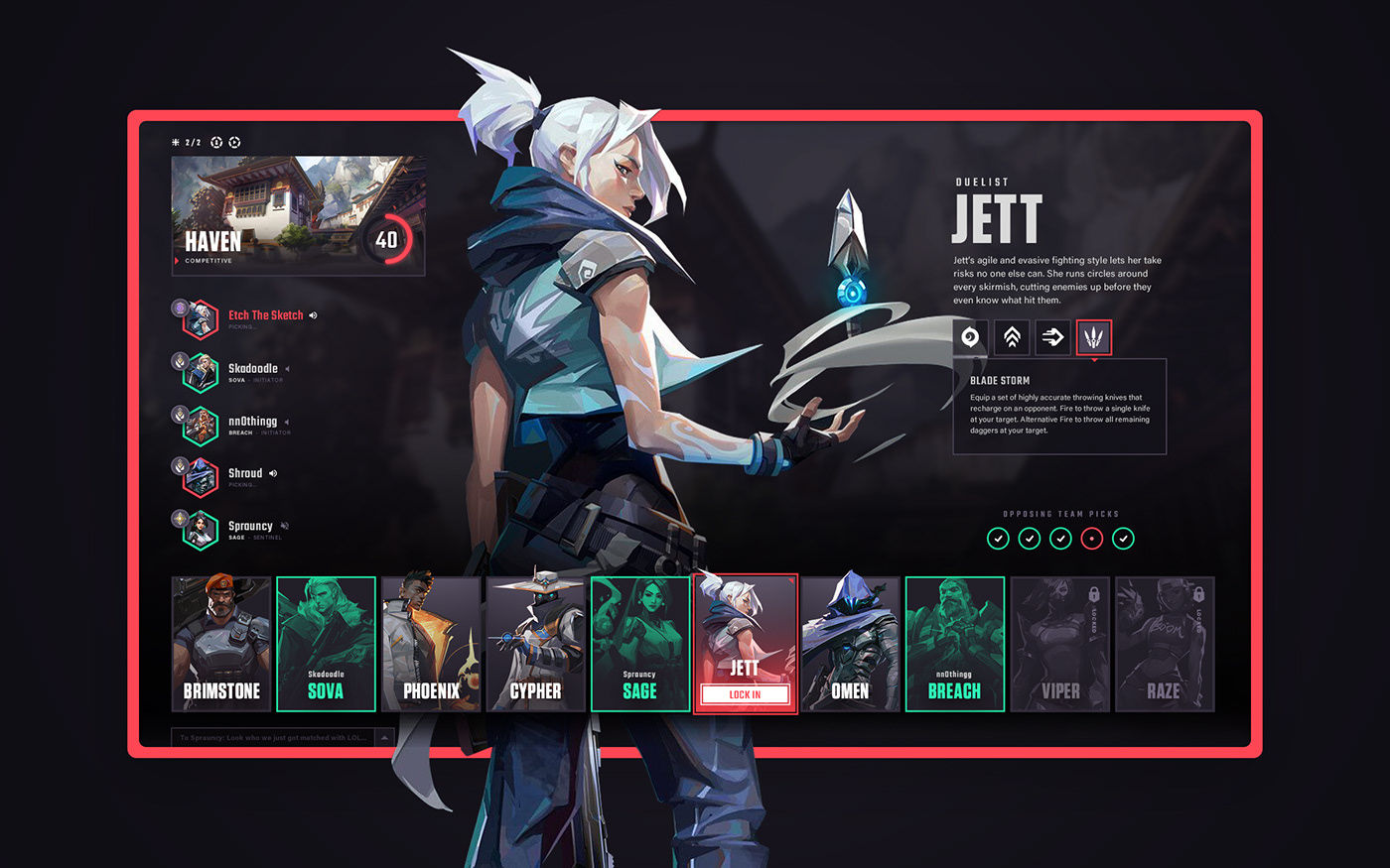 Wallpaper #TBkFFY8BtGB6xQ7812qB20 Valorant Agent Select Ui Redesign Behance