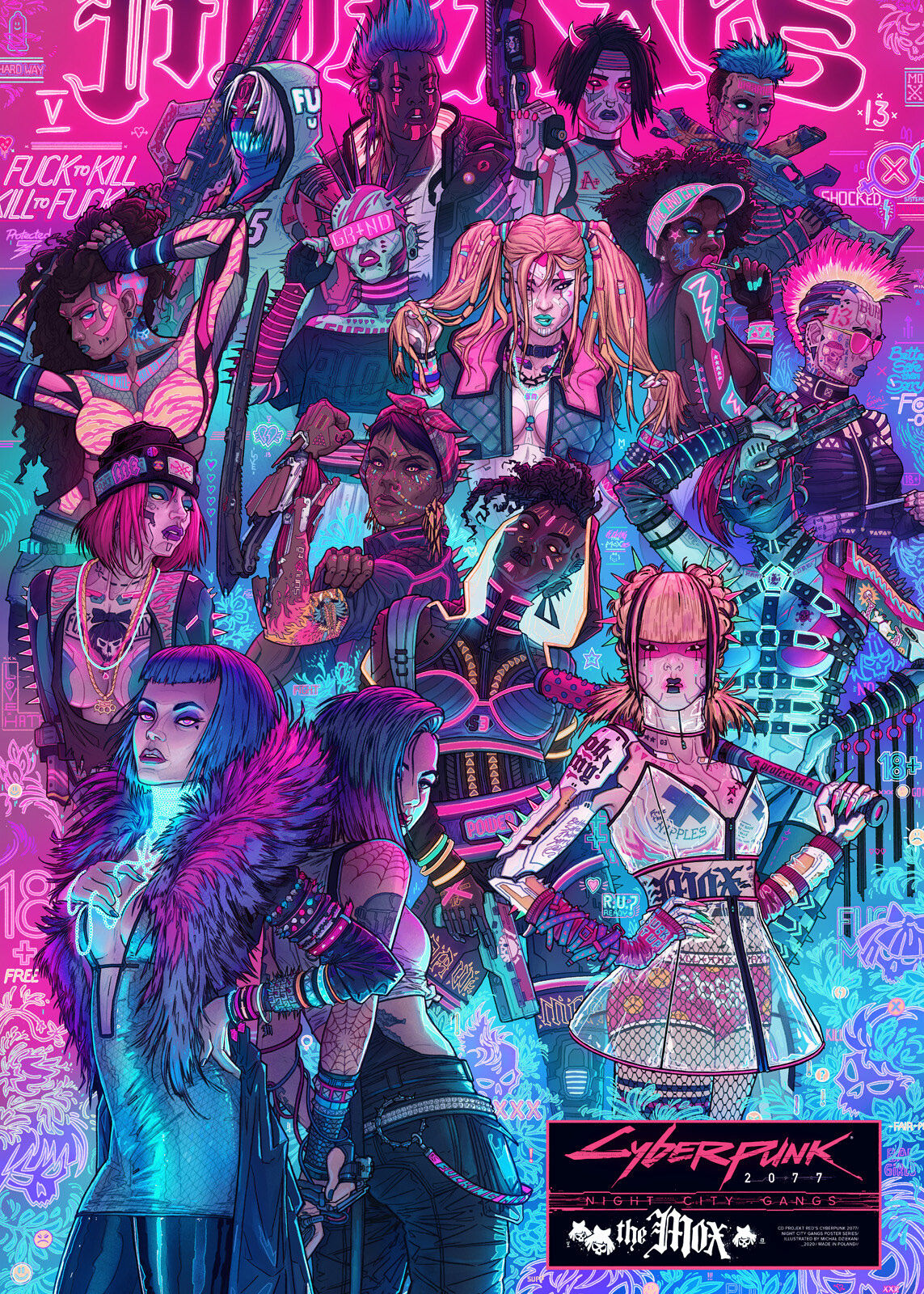 Wallpaper #LEUrlo4B7YBJg1BVvaAs14 Cyberpunk 2077 Gangs Posters on Behance