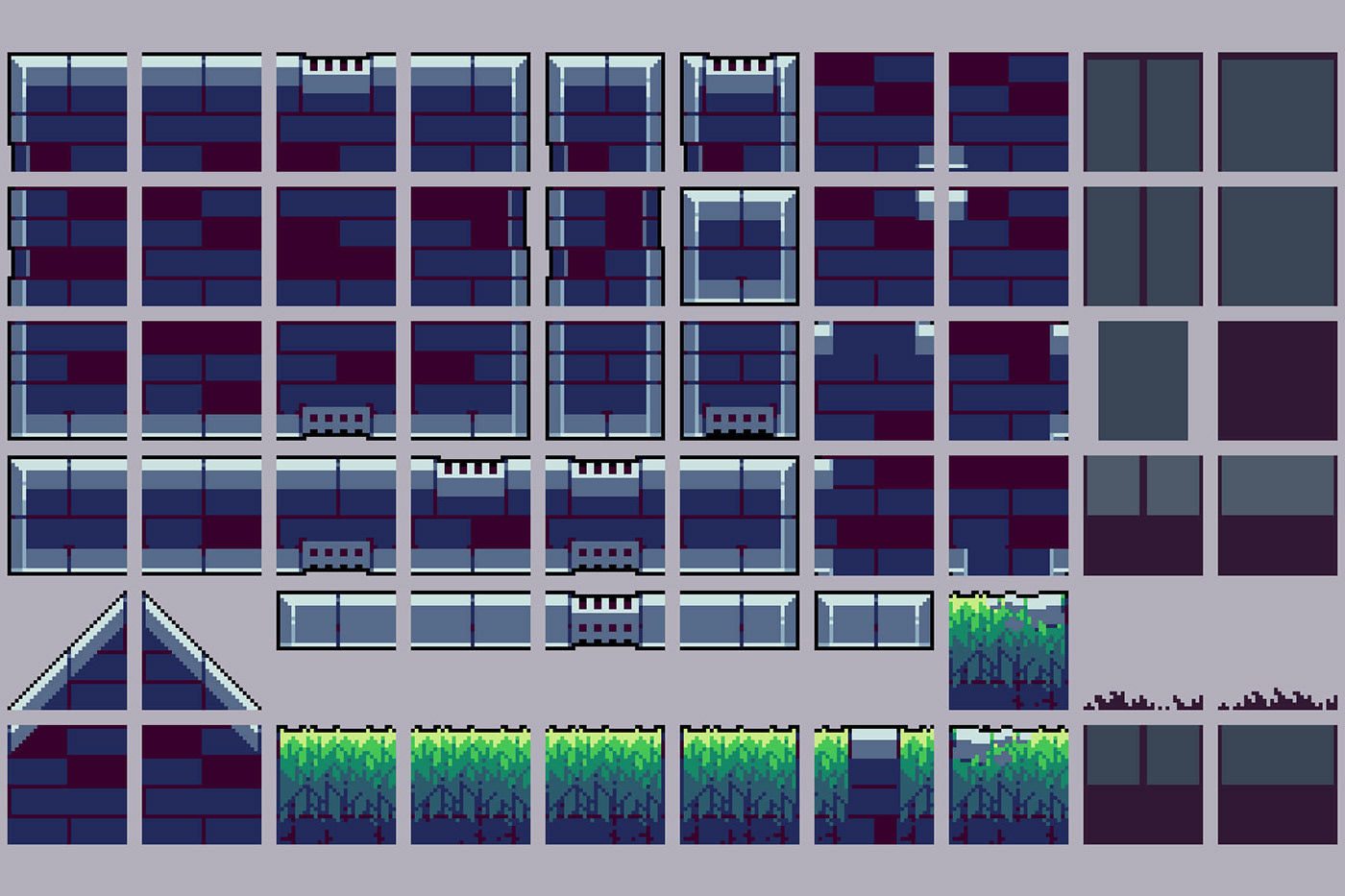Wallpaper #-mgvGJMBSpphPi3-pxG3413 Business Center Tileset Pixel Art Behance