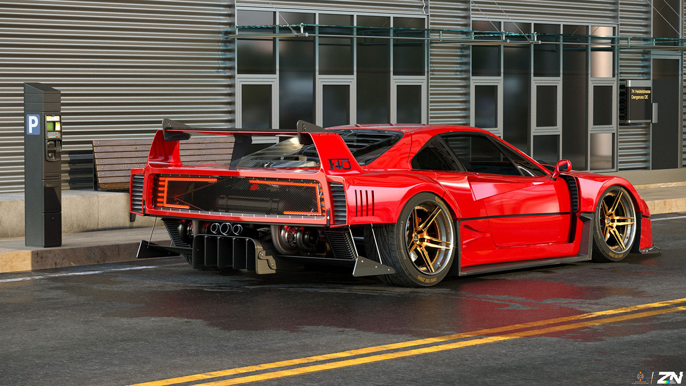 Wallpaper #73RYwY4B_8f4nGFafG0N5 Ferrari F40 Custom Kit on Behance