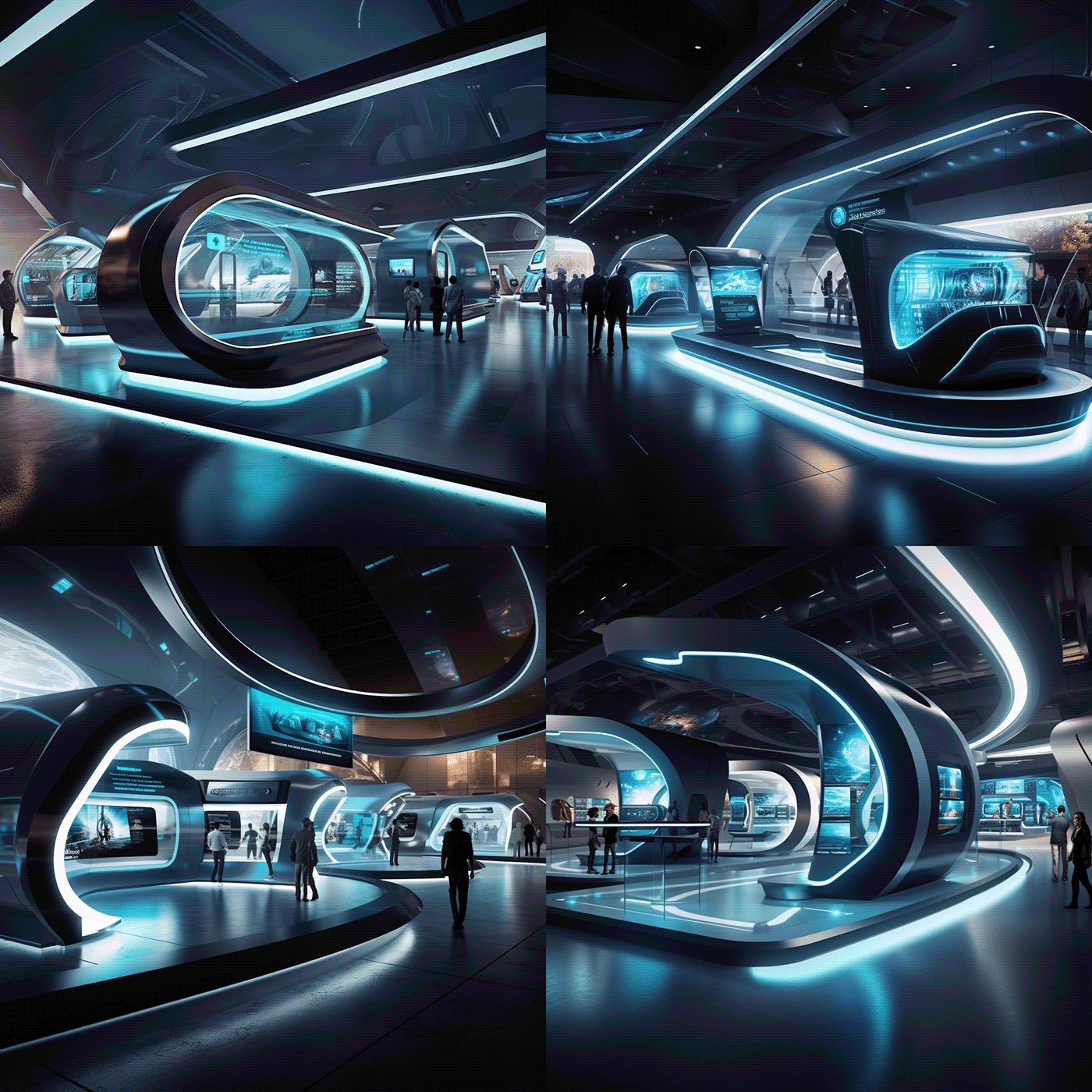 Wallpaper #JHf-JpMB-pgBXx60LKTr103 Concept Design for Futuristic Exhibition Space Using AI Behance