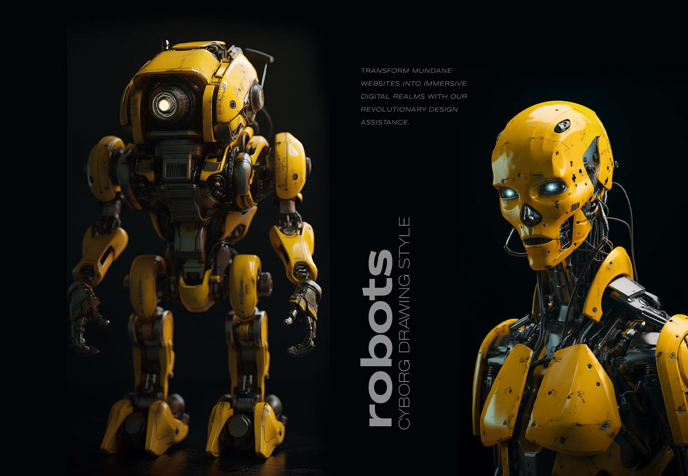 Wallpaper #EWc7-pIBSpphPi3-H5AG244 Cyber Robots Illustration Behance