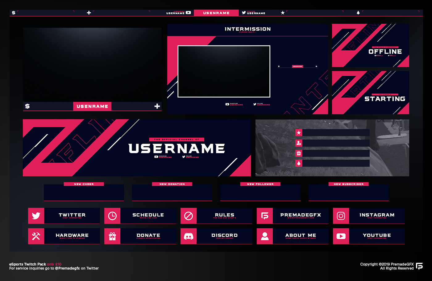 Wallpaper #Y88FO5MBOBUYluQYwLqS19 Twitch Overlays Template on Behance
