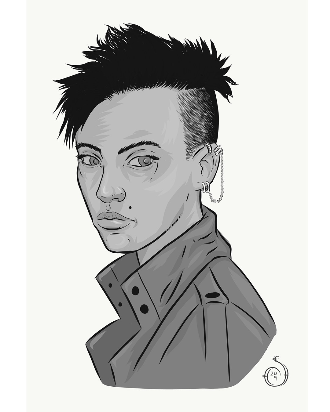 Wallpaper #gABY644BSdW8dNougBFN49 Cyberpunk Vector Portrait Behance
