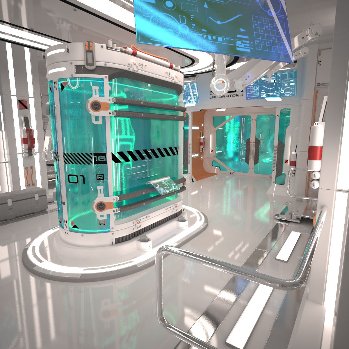 Wallpaper #JWeN-JIBSpphPi3-Nooi142 Sci Fi Laboratory Interior 3D Model on Behance