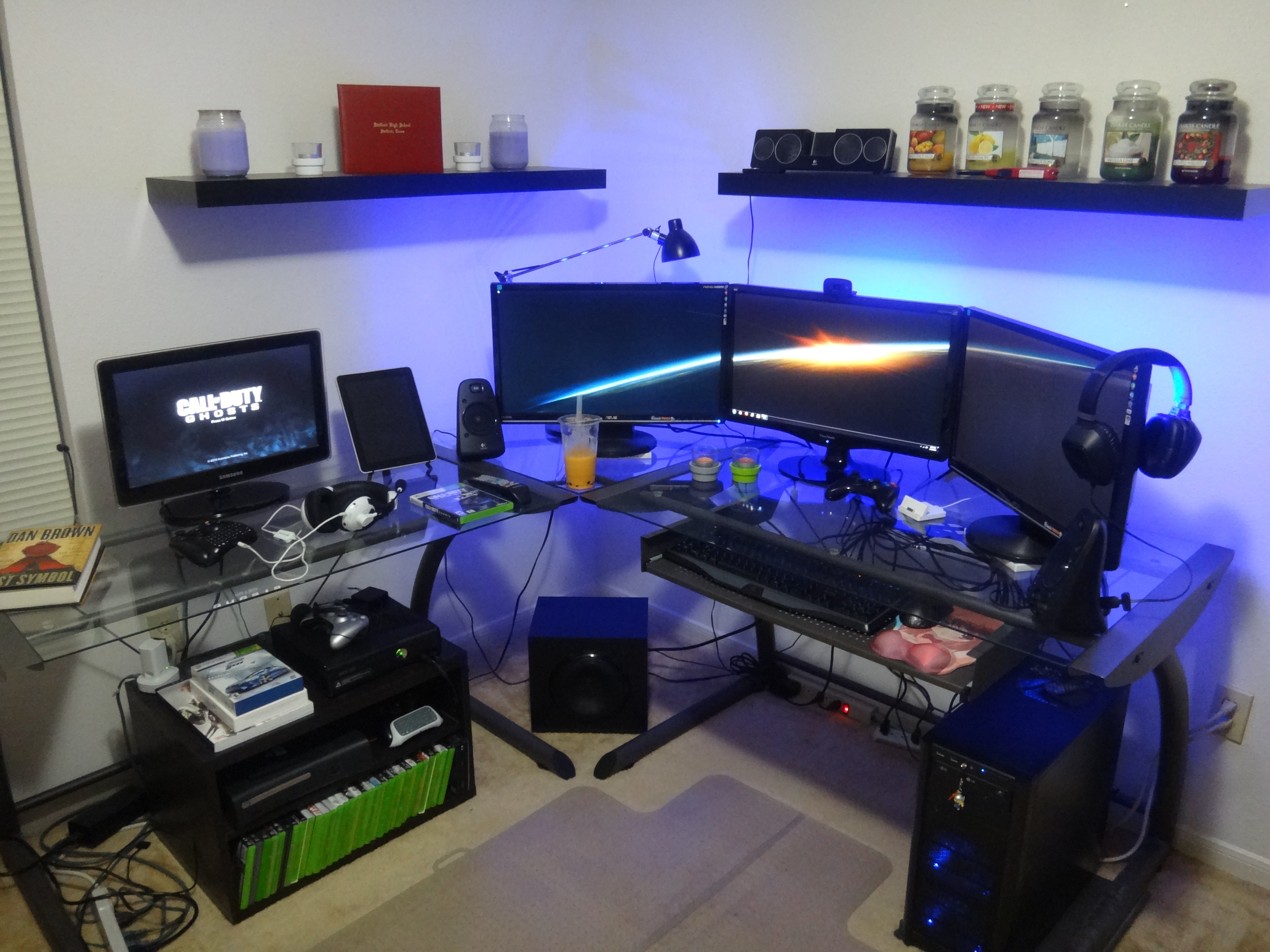 Wallpaper #Lh07LJMBlOZrFDOkAMrZ61 Cool Computer Setups and Gaming Setups