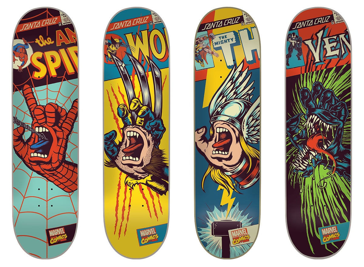 Wallpaper #xzG0NZMB5zzyi_yYrFcC206 Santa Cruz Marvel Skateboards