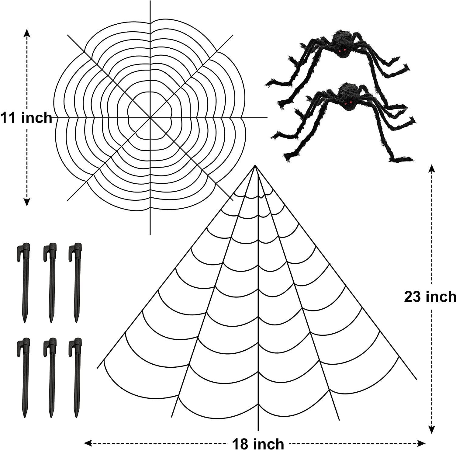 Wallpaper #yP_JaJMB3lSXT3zUg-SK63 Triangleround Spider Webs and Spiders 4 Pcs Joyin