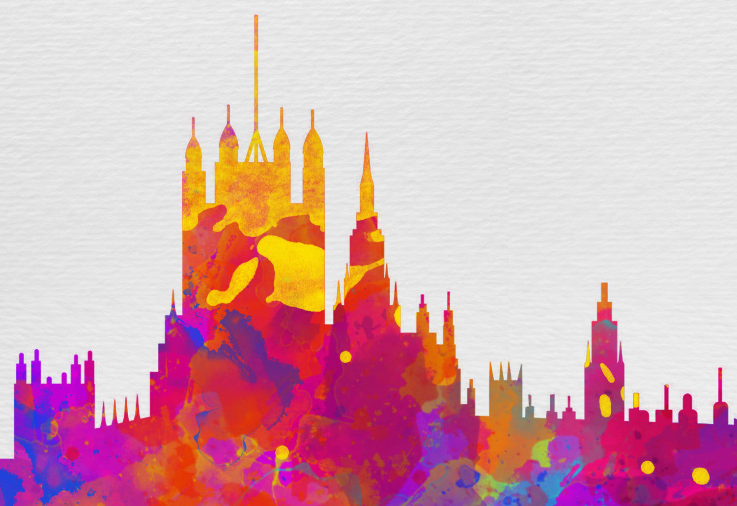 Wallpaper #2WigFZMBSpphPi3-egh-210 London Skyline Print Posters and Canvases by Modern Map Art