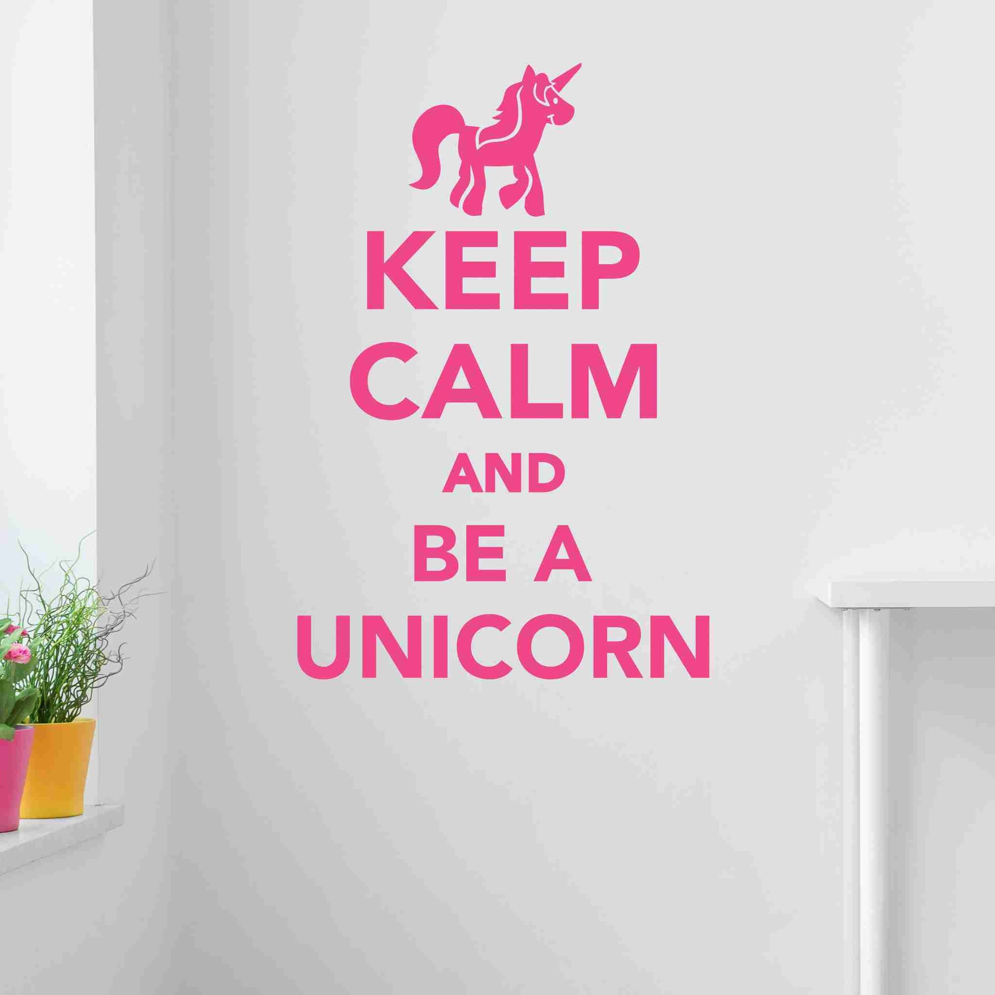 Wallpaper #zWc47JIBSpphPi3-gFEE178 Keep Calm and Be a Unicorn Wall Decal Sticker Vinyl Wall Art Wall De
