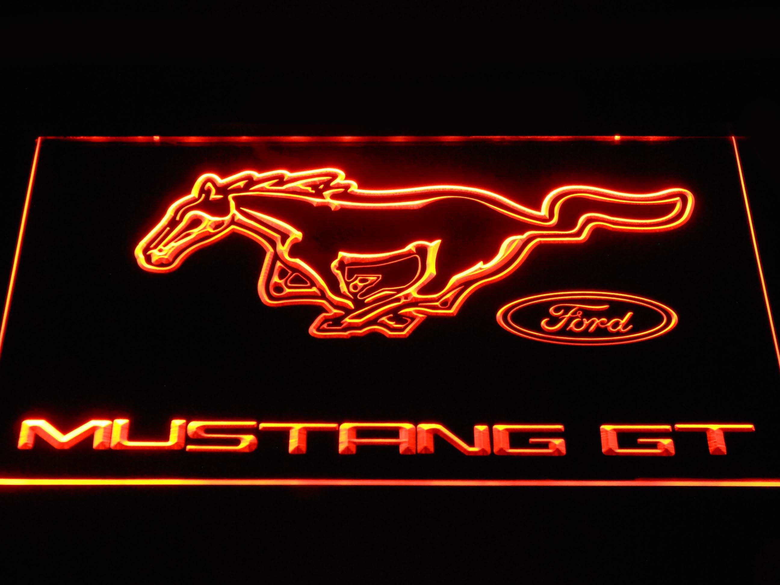 Wallpaper #u2fS65IBSpphPi3-JE6v254 Ford Mustang GT LED Neon Sign Safespecial