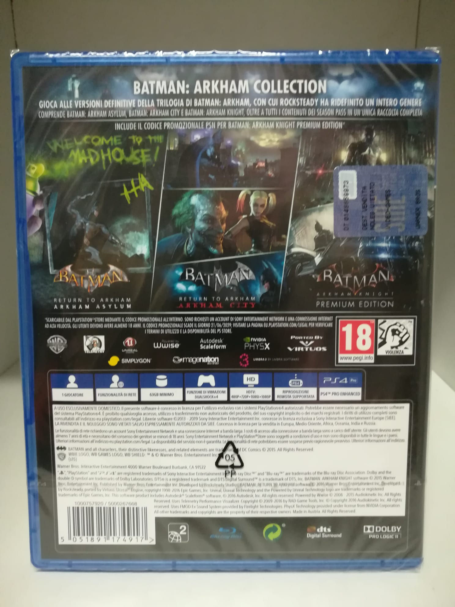 Wallpaper #1kDlL5MBJhL2WPbaVb6h44 Batman Arkham Collection PS4 Versione Italiana