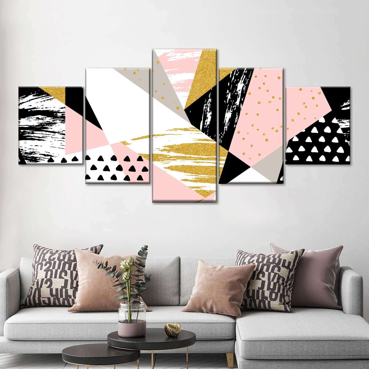 Wallpaper #a2flDJMBSpphPi3-ROG856 Abstract Geometric Triangles Wall Art Digital Art