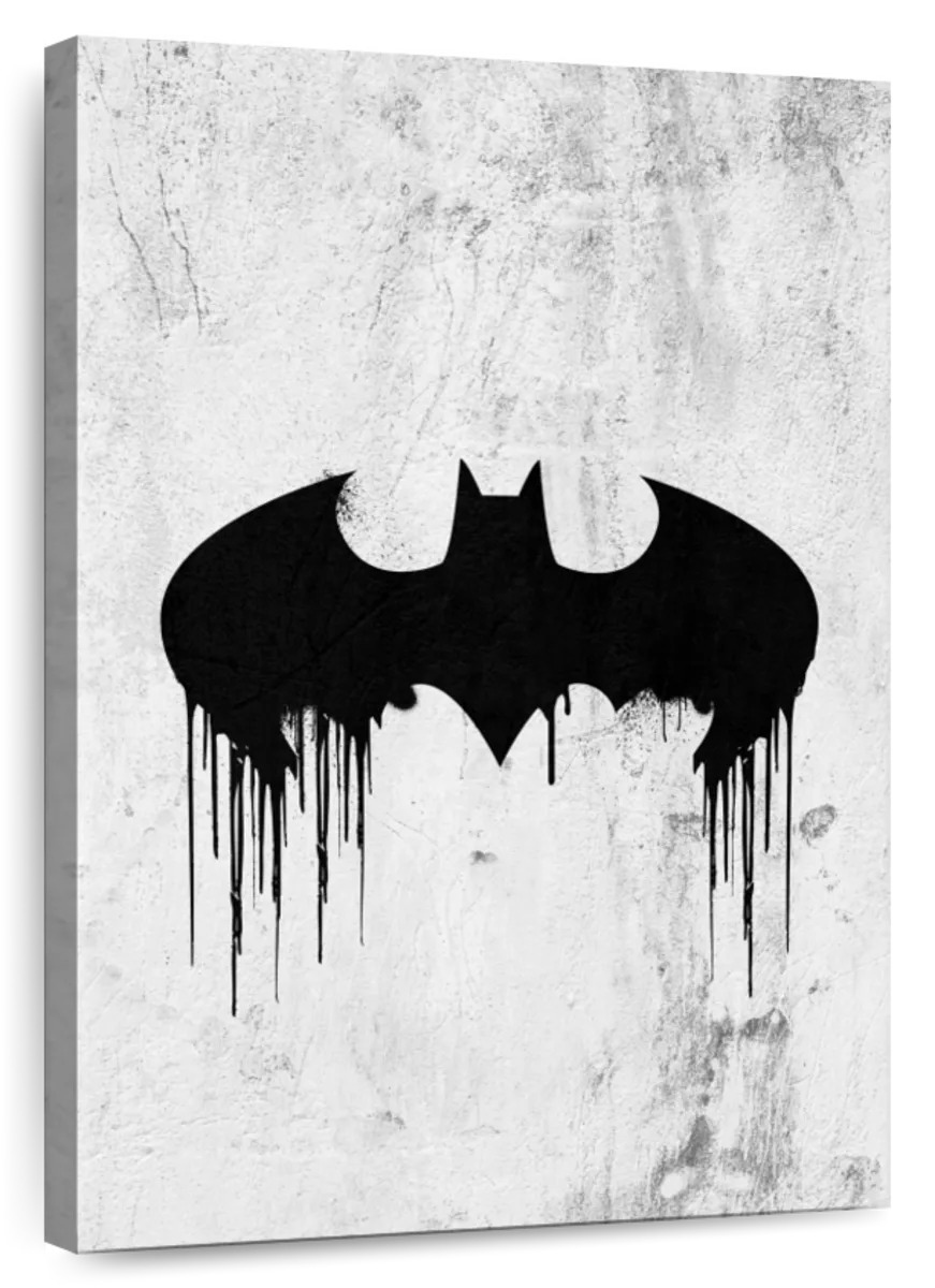 Wallpaper #6BmyLY8BtGB6xQ78UZKq52 Batman Black Logo Drip Wall Art Graffiti