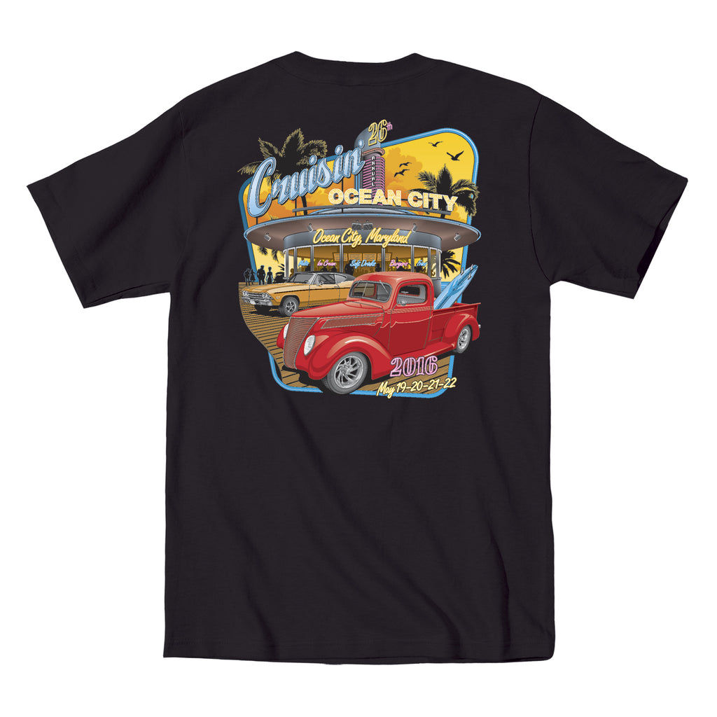 Wallpaper #JGfCC5MBSpphPi3-8dv227 2016 Cruisin Official Classic Car Show Event T Shirt Black Ocean City