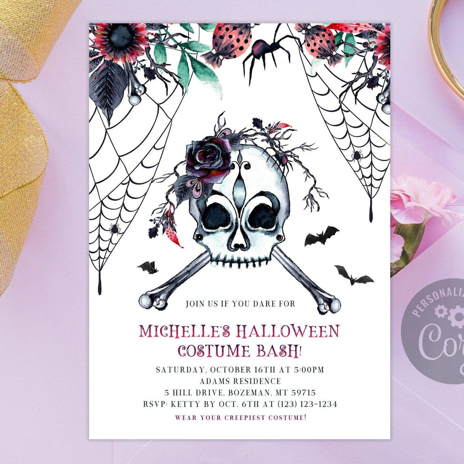 Wallpaper #ITHVNZMB5zzyi_yYzVif115 Halloween Invitation for Adults Editable Halloween Birthday Invitatio