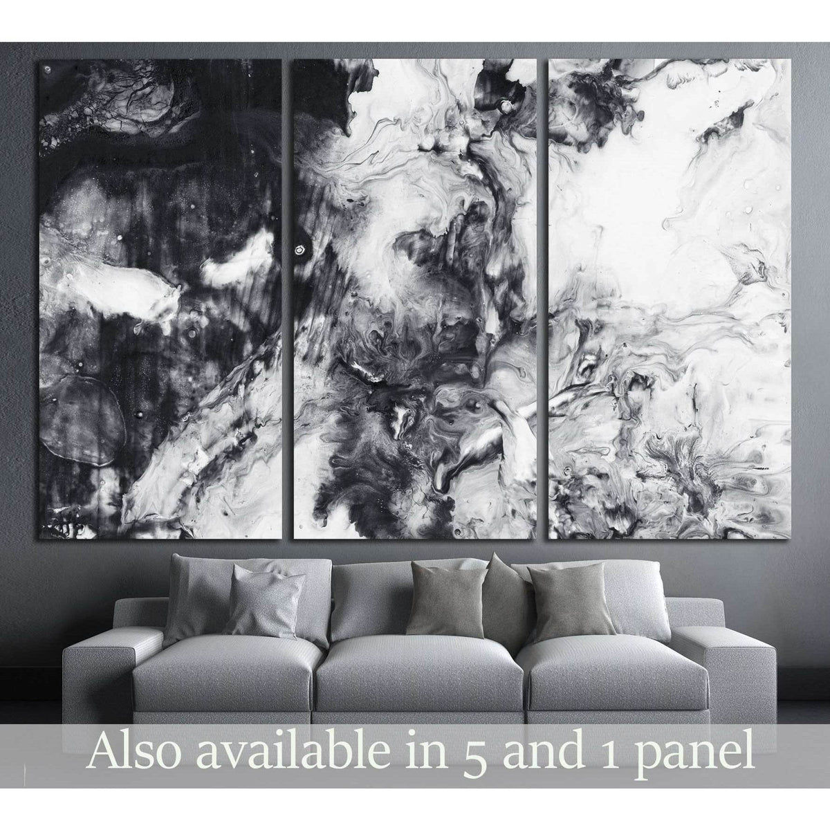Wallpaper #BGcL6JIBSpphPi3-SDu_302 Abstract Hand Painted Black and White Background Acrylic Painting on