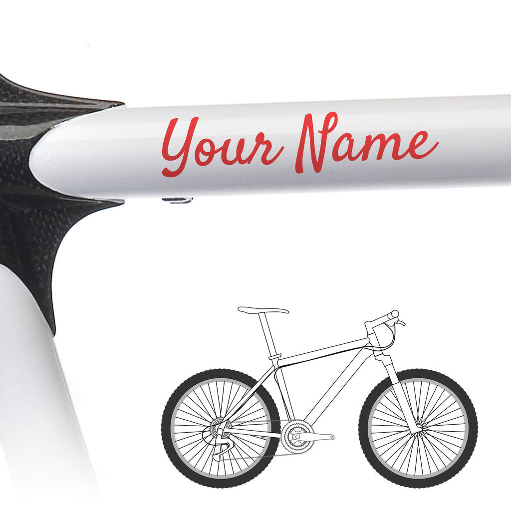 Wallpaper #gBpvTpMB1yWOL4qgpn23292 2 X Bike Frame Custom Name Stickers Cool Script Style Vinyl Sticker