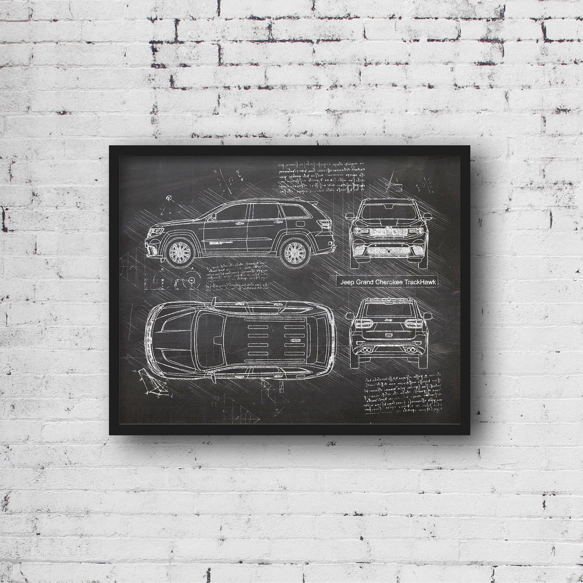 Wallpaper #cBneO48BtGB6xQ78bLJI34 Jeep Grand Cherokee Trackhawk 2017 Sketch Art Print Sketch Style